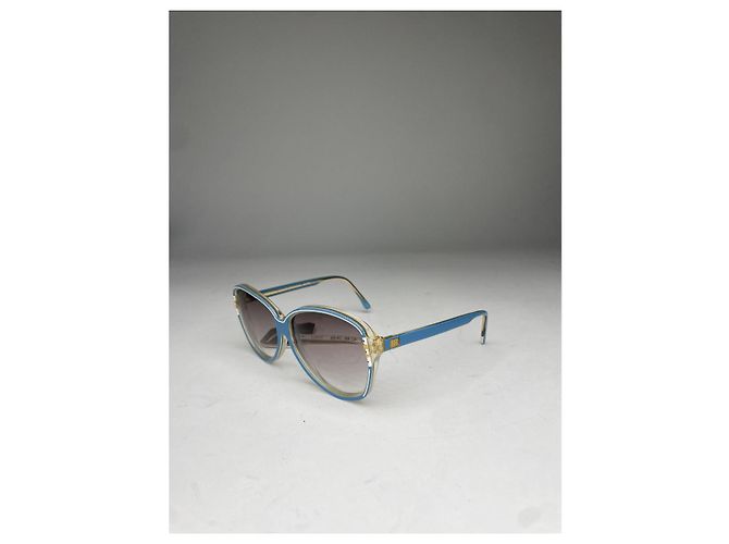 Occhiali da sole in plastica blu Balenciaga - vista 5