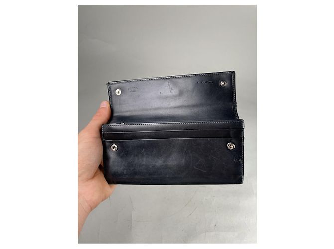 Prada Black Leather Wallet - view 4