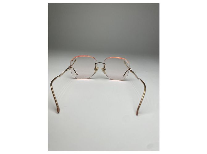 Lunettes de soleil en métal rose Yves Saint Laurent - vue 4