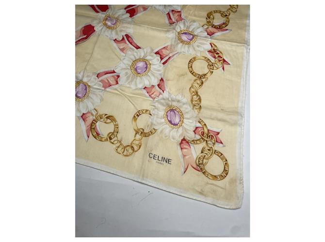 Céline Bufanda de seda beige Celine - vista 2