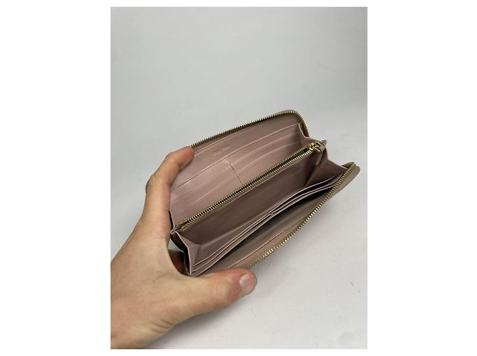 Cartera de cuero marrón Miu Miu Castaño - vista 3