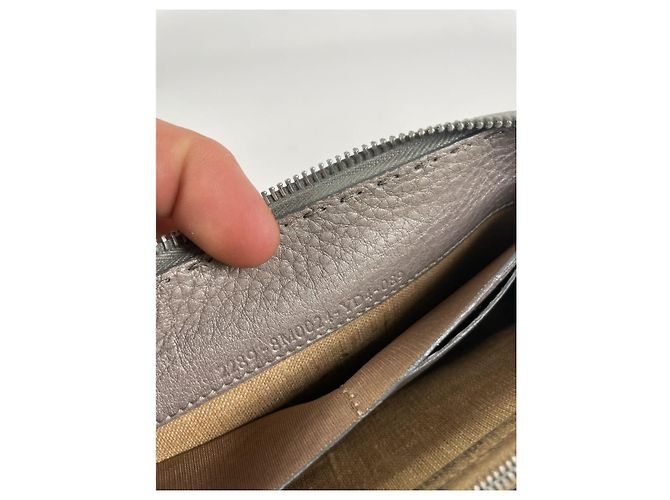 Fendi Silver Leather Wallet Silvery - view 4