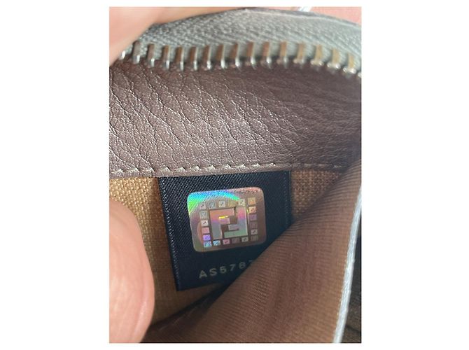 Fendi Silver Leather Wallet Silvery - view 5