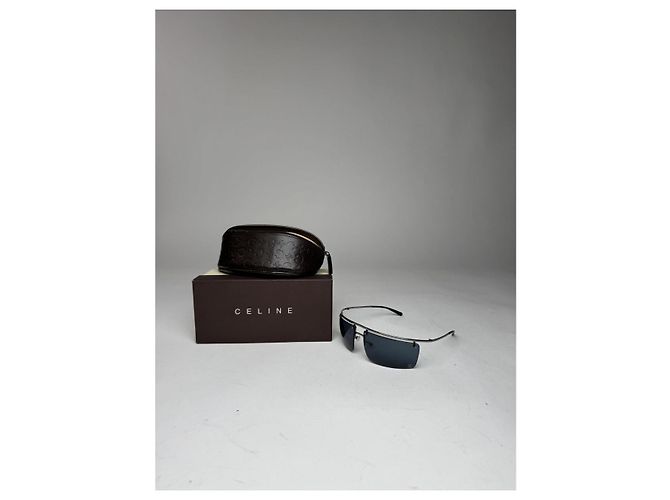 Céline Celine Blaue Metallsonnenbrille - Ansicht 2