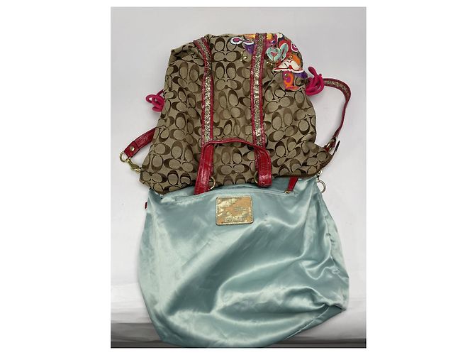 Coach Signature Sufflette mehrfarbige Baumwollhandtasche - Ansicht 2