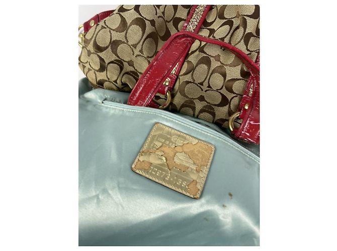 Coach Signature Sufflette mehrfarbige Baumwollhandtasche - Ansicht 3
