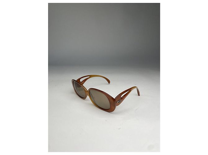 Gafas de sol de plástico marrón Dior Castaño - vista 4
