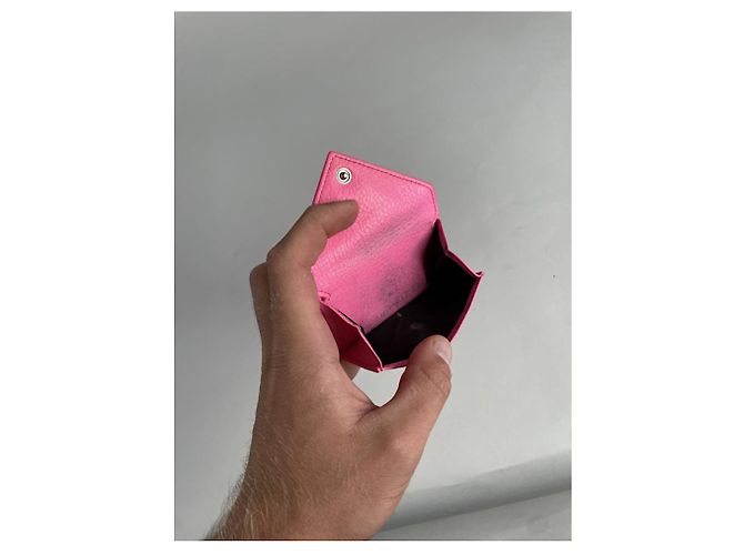 Balenciaga rosa Leder Geldbörse Pink - Ansicht 5