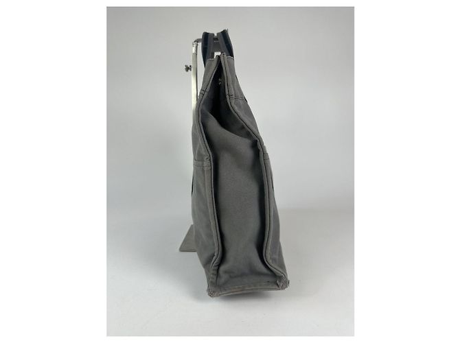 Bolsa de algodão prateada Hermès Prata - vista 2