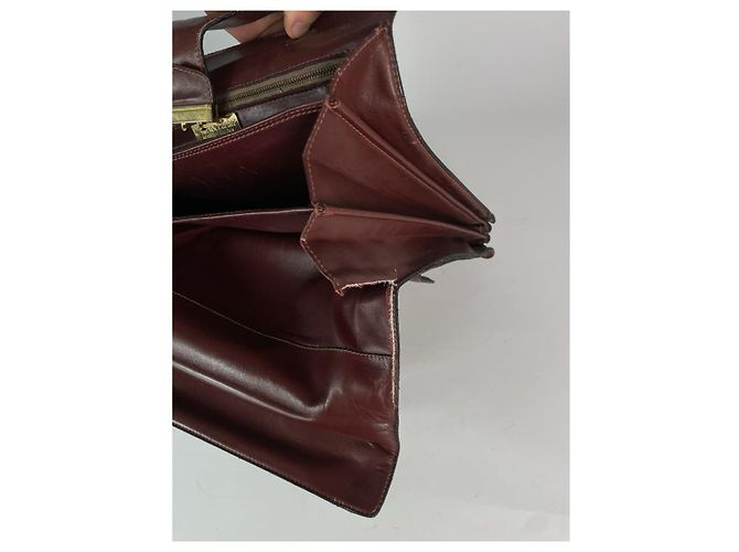 Borsa in pelle bordeaux Cartier Bordò - vista 3