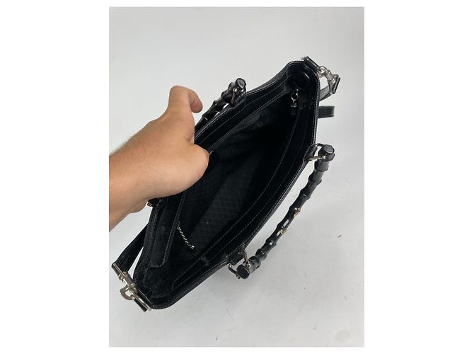 Gucci Diana Bamboo schwarze Polyester-Handtasche - Ansicht 2