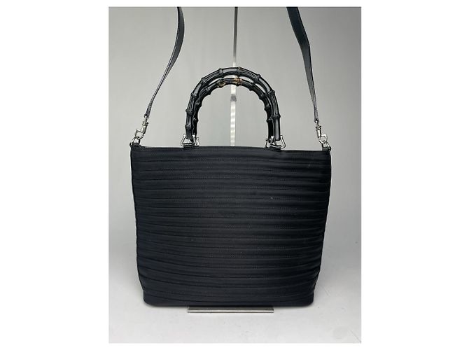 Gucci Diana Bamboo schwarze Polyester-Handtasche - Ansicht 5