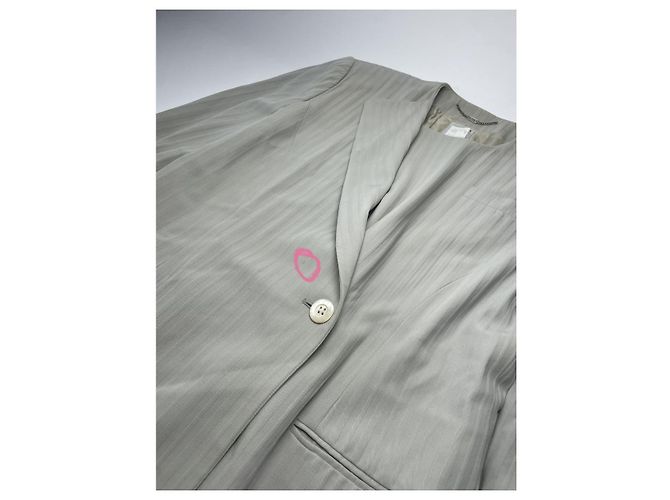 Céline Abrigo trench de lana gris Celine - vista 3