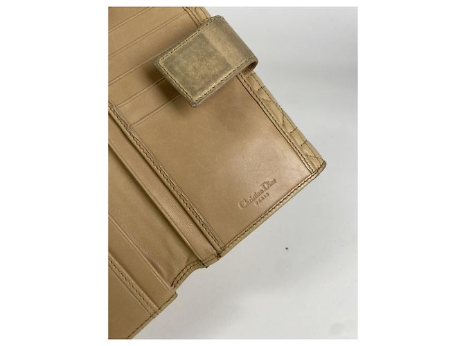 Billetera de algodón beige Dior Diorama - vista 5