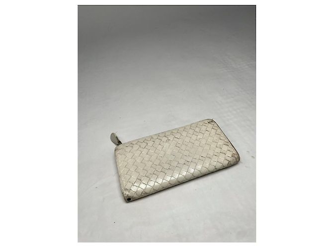 Billetera de cuero blanco Intrecciato de Bottega Veneta - vista 2