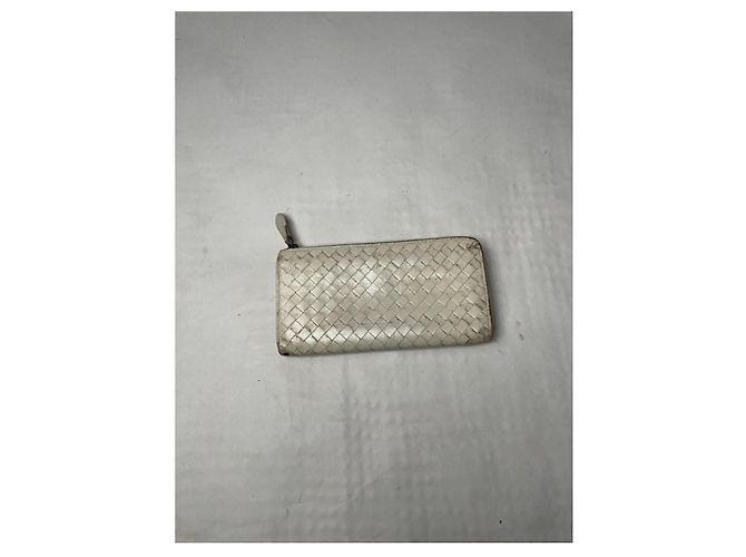 Billetera de cuero blanco Intrecciato de Bottega Veneta - vista 4