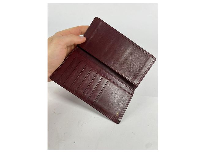 Borsa in pelle bordeaux Cartier Bordò - vista 4