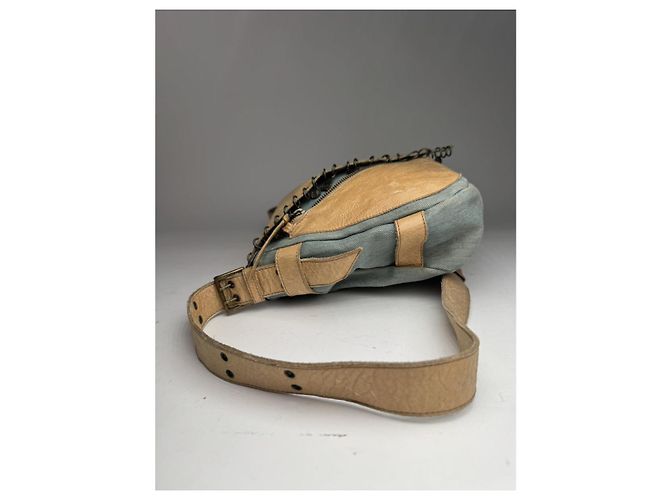 Autre Marque Nicht signiert / Handtasche aus blauer Jeans - Ansicht 4