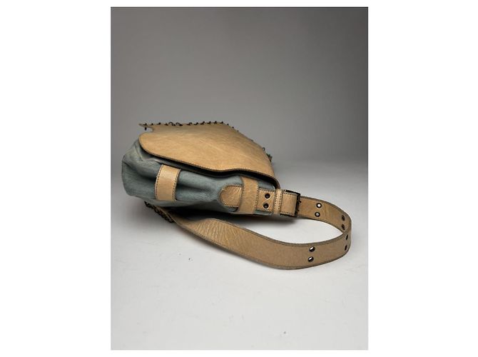 Autre Marque Nicht signiert / Handtasche aus blauer Jeans - Ansicht 5