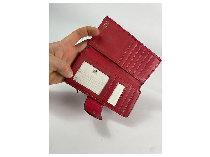 Cartera de cuero rosa Coach - vista 3