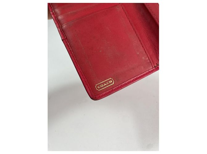 Cartera de cuero rosa Coach - vista 5