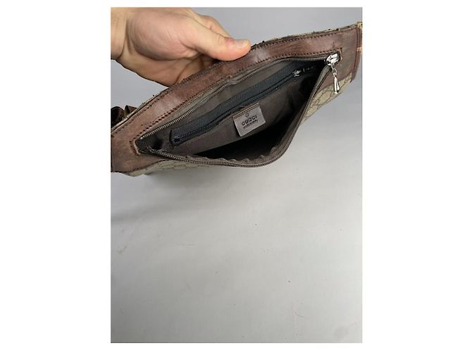 Gucci Ophidia graue Leder-Handtasche mit Ausschnitt - Ansicht 2