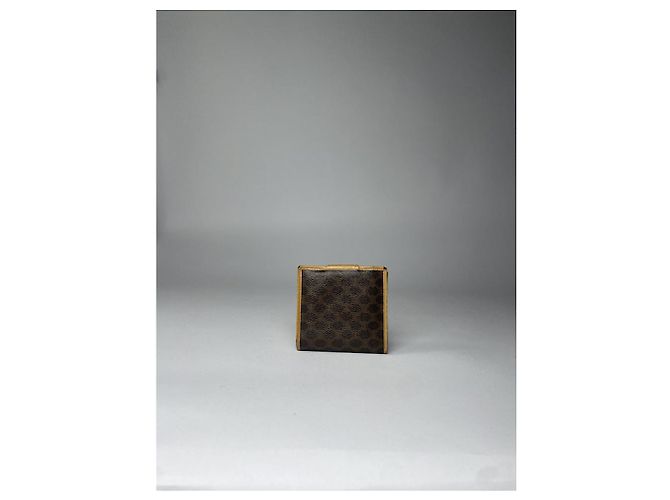 Céline Celine Triomphe Cartera de Cuero Marrón Castaño - vista 2