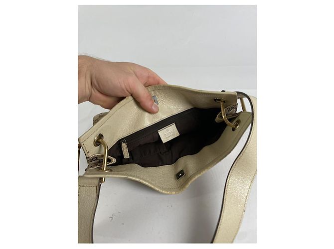 Gucci Jackie Vintage Beiger Baumwollhandtasche - Ansicht 2