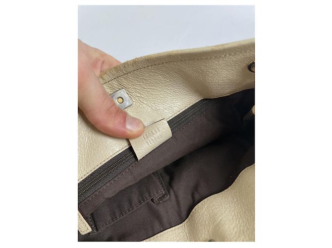 Gucci Jackie Vintage Beiger Baumwollhandtasche - Ansicht 3