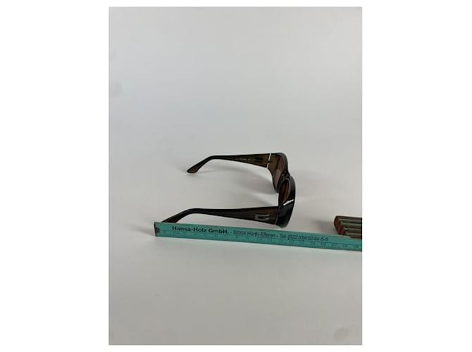 Gafas de sol de plástico marrón Gucci Castaño - vista 3