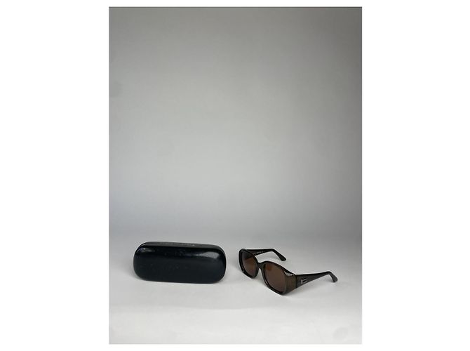 Gafas de sol de plástico marrón Gucci Castaño - vista 5