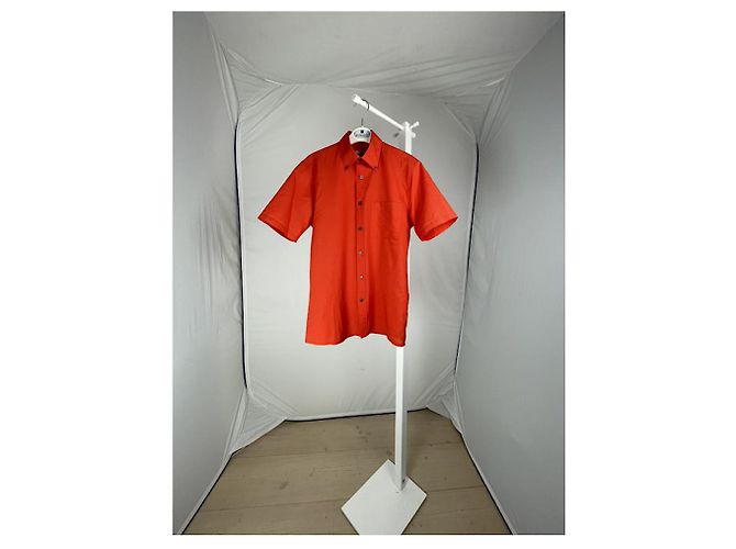 Camicia di cotone rossa Yves Saint Laurent - vista 3