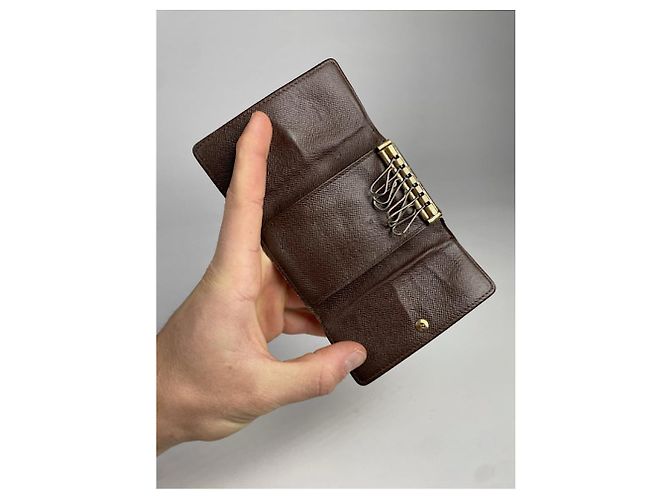 Borsa in pelle marrone Louis Vuitton Lockme - vista 3