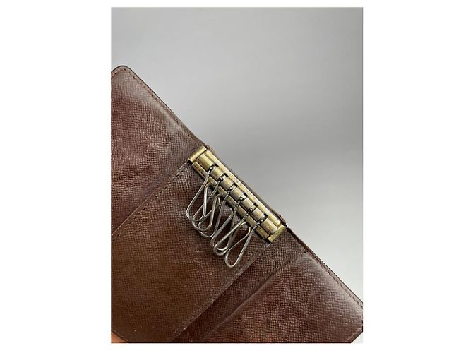 Borsa in pelle marrone Louis Vuitton Lockme - vista 4