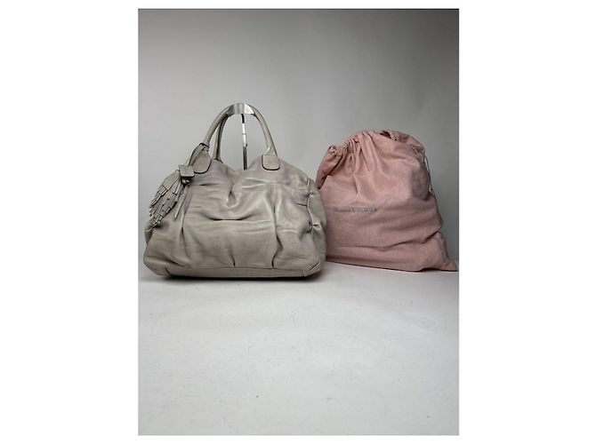 Autre Marque Bolsa de couro prateada não assinada Prata - vista 2