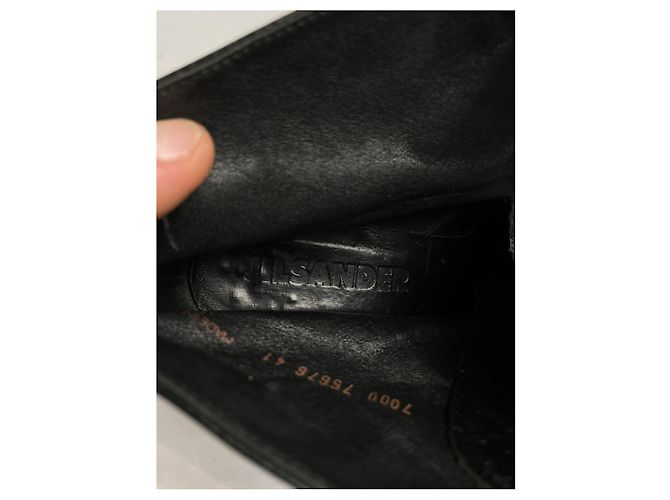 Jil Sander schwarze Lackleder Stiefeletten - Ansicht 4