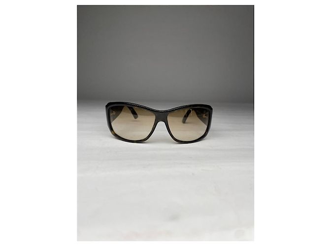 Occhiali da sole in plastica marroni Gucci Marrone - vista 3