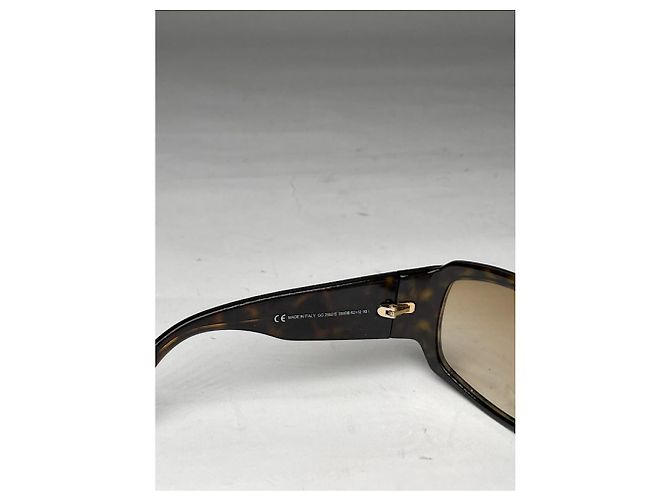 Occhiali da sole in plastica marroni Gucci Marrone - vista 5