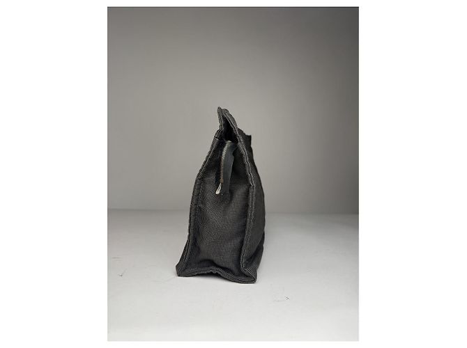 Clutch in poliestere nero Hermès - vista 5