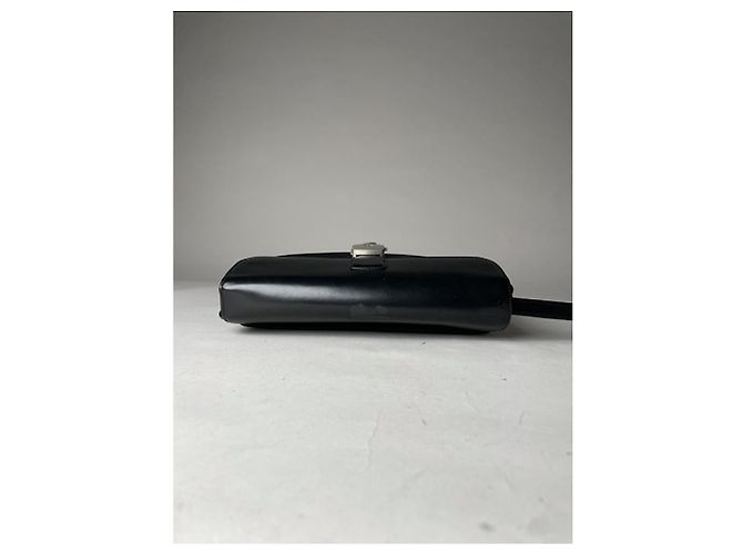 Alfred Dunhill schwarze Lackleder-Handtasche - Ansicht 5