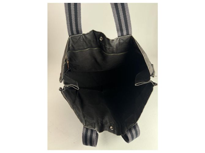 Borsa da viaggio in cotone nero Hermès - vista 2