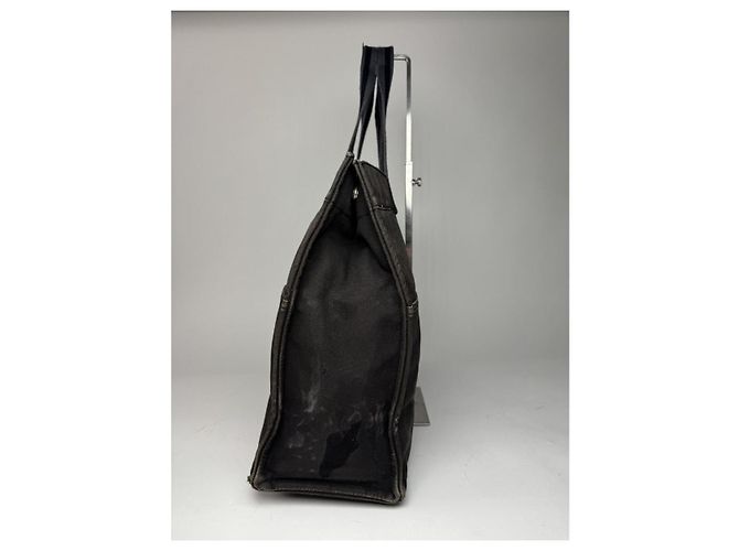 Borsa da viaggio in cotone nero Hermès - vista 4