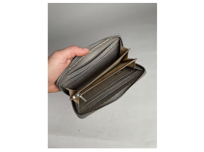 Fendi Silver Leather Wallet Silvery - view 4
