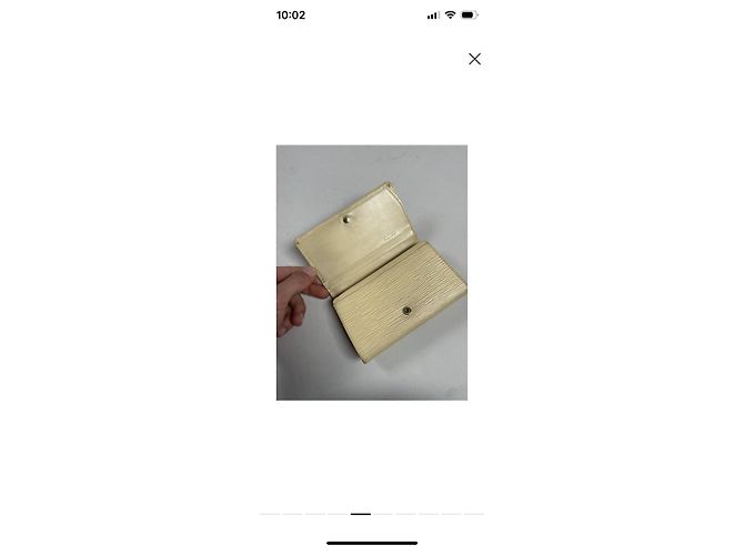Portafoglio in pelle bianca Louis Vuitton Twist Bianco - vista 5