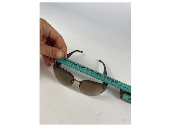 Céline Gafas de sol de plástico Celine Brown Castaño - vista 3