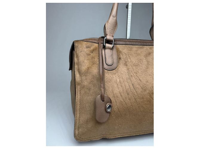 Borsa in pelliccia marrone Marni - vista 5
