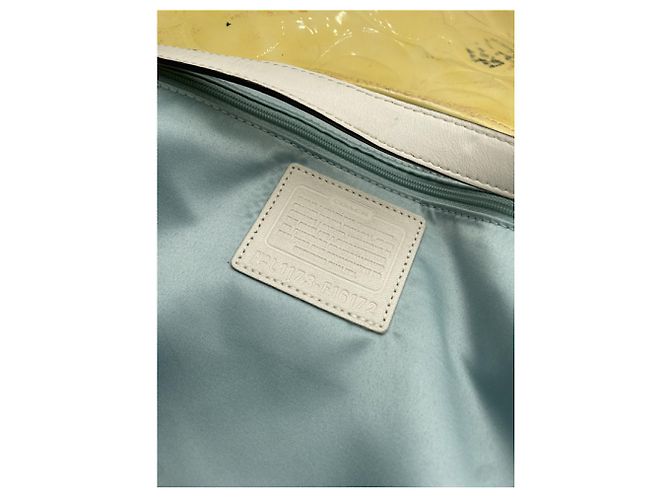 Borsa a mano Hobo in pelle verniciata gialla di Coach Hamilton Giallo - vista 3