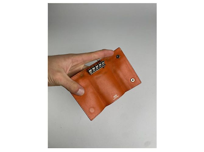 Borsa in pelle arancione Hermès - vista 3