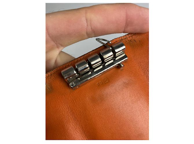 Borsa in pelle arancione Hermès - vista 4