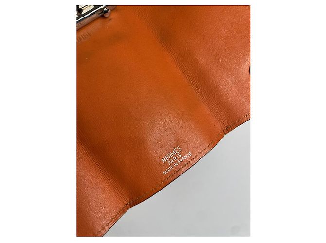 Borsa in pelle arancione Hermès - vista 5